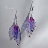 Handmade Rainbow Fairy Butterfly Wing Earrings