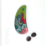 Handmade Enamel Brooches with Faces