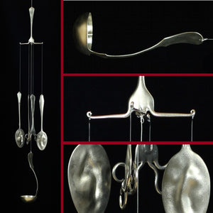 Recycled Cutlery Windchimes With Ladle Candle-holder
