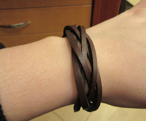 Handmade Leather Bundle Design Band Bracelets For Men