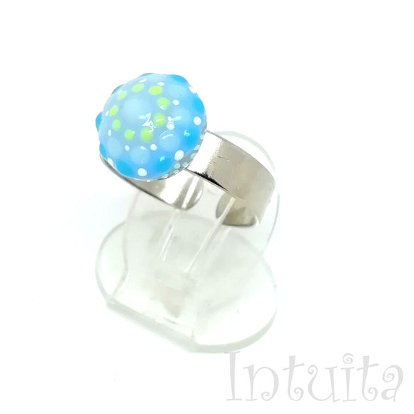 Small, Glow-in-the-dark, Baby Blue Ring
