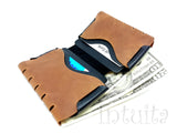 Light Brown Seamless Leather Wallet Intuita
