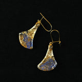 Handmade Uniquely Shaped Handpainted Glass Earrings