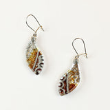 Handmade Uniquely Shaped Handpainted Glass Earrings