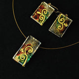 Handmade Uniquely Shaped Fused Glass Jewel Sets