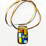 Handmade Long Fused Glass Necklace