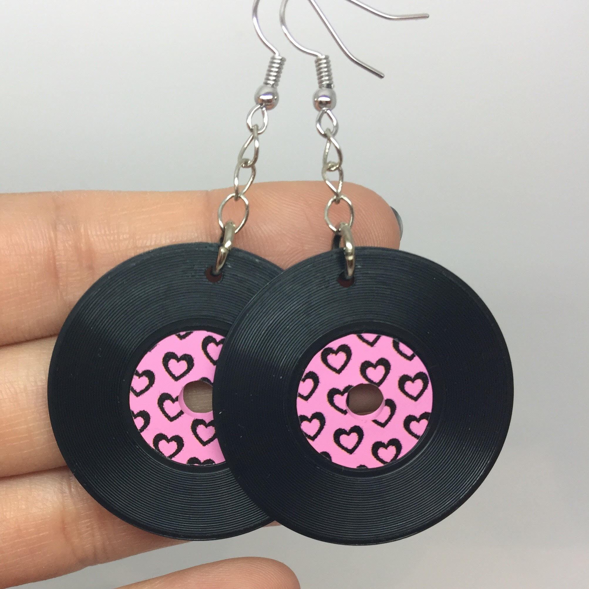 Retro Earrings - Vinyl hotsell Record Design